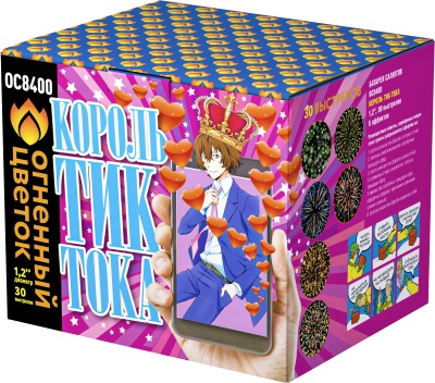 Король Тик-Тока Батарея салютов купить в Приморске Калининградской области | primorskkaliningradskaya.salutsklad.ru